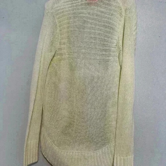 Lilly Pulitzer Cream Open Front Shawl Collar Cardigan Sweater Size S - Picture 4 of 5